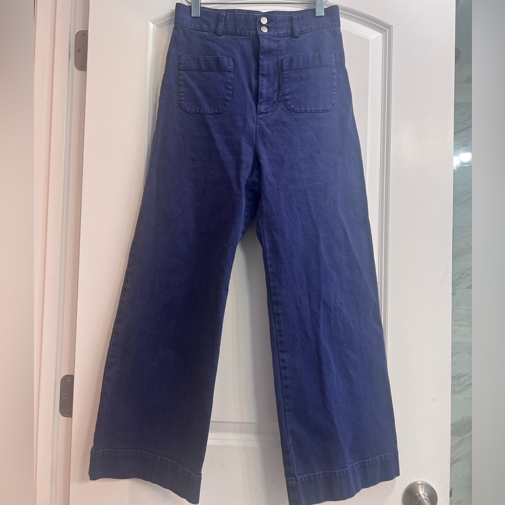 & Other Stories Navy Wide-Leg Jeans